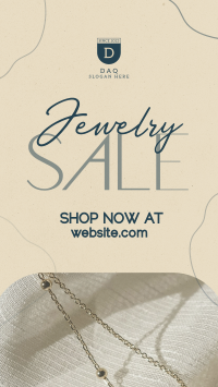 Clean Minimalist Jewelry Sale Facebook Story Design