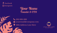 Tropical Plants Business Card Design