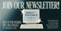 Retro Minimalist Newsletter Facebook Ad Preview