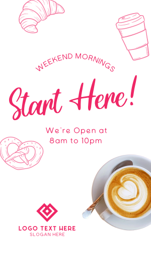 Minimalist Coffee Hours Facebook story Image Preview