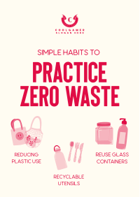 Simple Habits to Zero Waste Flyer Image Preview