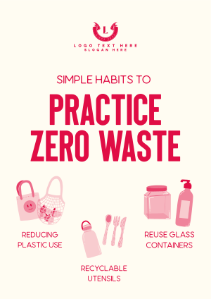 Simple Habits to Zero Waste Flyer Image Preview