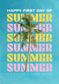 Summer Palm Tree Poster Image Preview