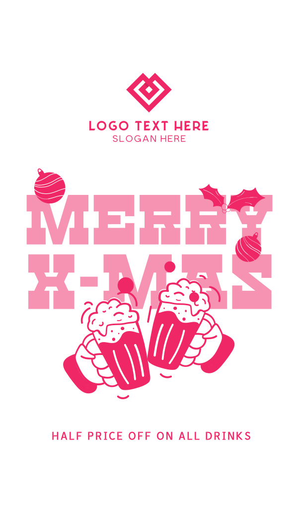 Christmas Drinks Promo Facebook Story Design Image Preview