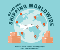 Now Shipping Worldwide Facebook Post Design