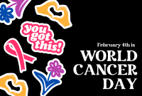Cancer Day Stickers Pinterest board cover Image Preview