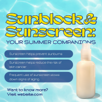 Sunscreen Beach Companion Instagram Post Design