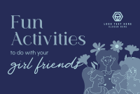 Girl Friends Activities Pinterest Cover Design