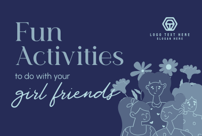 Girl Friends Activities Pinterest board cover Image Preview