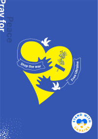 Ukraine Heart Flyer Design