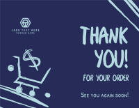 Shopping Cart Thank You Card Image Preview