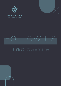 Modern Minimalist Follow Us Poster Image Preview