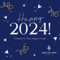 Quirky and Festive New Year Instagram Post Design