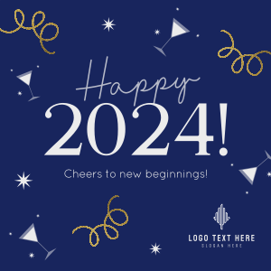 Quirky and Festive New Year Instagram post Image Preview