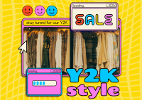 Y2K Fashion Brand Sale Postcard Image Preview
