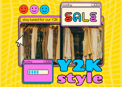 Y2K Fashion Brand Sale Postcard Image Preview