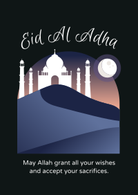 Eid Desert Mosque Poster Image Preview