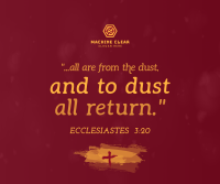 Ash Wednesday Verse Facebook Post Design