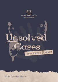 Unsolved Crime Podcast Flyer Design