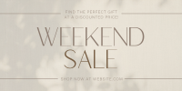 Minimalist Weekend Sale Twitter Post Image Preview