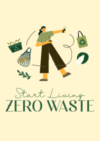 Living Zero Waste Poster Design