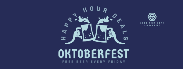 Oktoberfest Happy Hour Deals Facebook Cover Design Image Preview