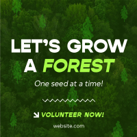 Forest Grow Tree Planting Instagram Post Design