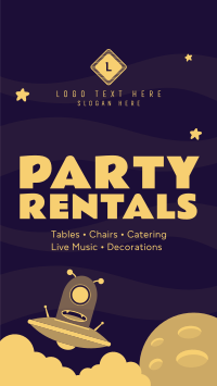 Party Rentals For Kids Facebook Story Design