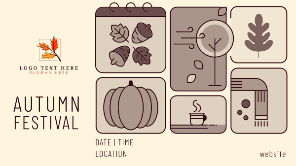 Fall Festival Calendar Facebook Event Cover Design Image Preview