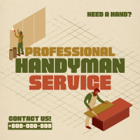 Isometric Handyman Services Linkedin Post Design