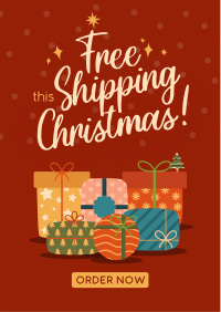 Modern Christmas Free Shipping Flyer Image Preview