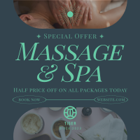 Modern Massage Therapy Instagram Post Design