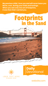 Footprints in the Sand Facebook Story Design