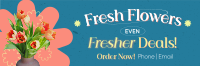 Fresh Flowers Sale Twitter Header Design
