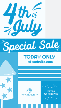 Fourth of July Sale TikTok Video Design