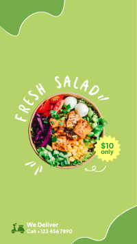 Fresh Salad Delivery Facebook Story Design