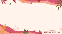 Thanksgiving Falling Leaves Zoom background Image Preview