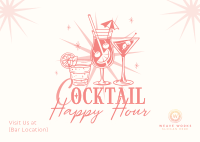 Cute Cocktail Sale Postcard Image Preview