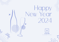 New Year 2022 Celebration Postcard Image Preview