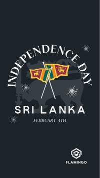 Sri Lanka Independence Badge Instagram reel Image Preview