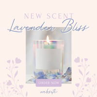 Lavender Bliss Candle Instagram Post Design