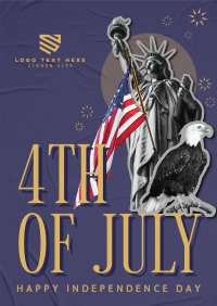 Photo Collage Modern 4th of July Poster Design