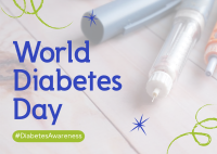 Diabetes Awareness Day Postcard Image Preview