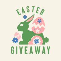 Floral Easter Bunny Giveaway Instagram post Image Preview