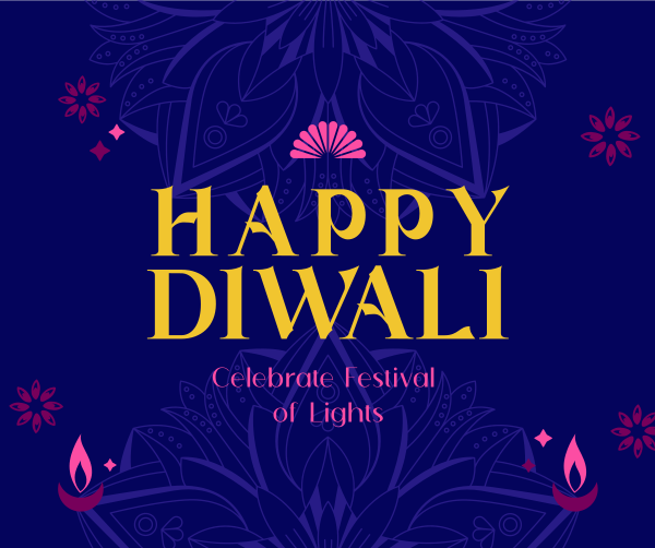 Happy Diwali Greeting Facebook Post Design