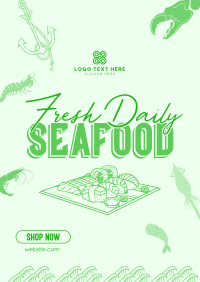 Fun Seafood Restaurant Poster Image Preview