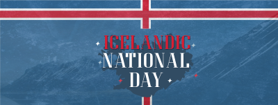 Sparkly Icelandic National Day Facebook cover Image Preview