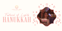 Celebrate Hanukkah Family Twitter Post Design