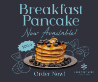 Breakfast Blueberry Pancake Facebook Post Design