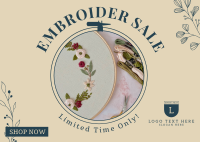Embroidery Sale Postcard Image Preview
